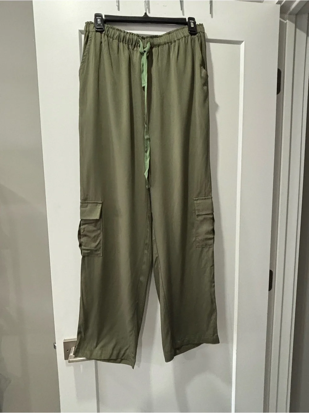Lulu's Casually Modern Olive Green Straight Leg Cargo Pants